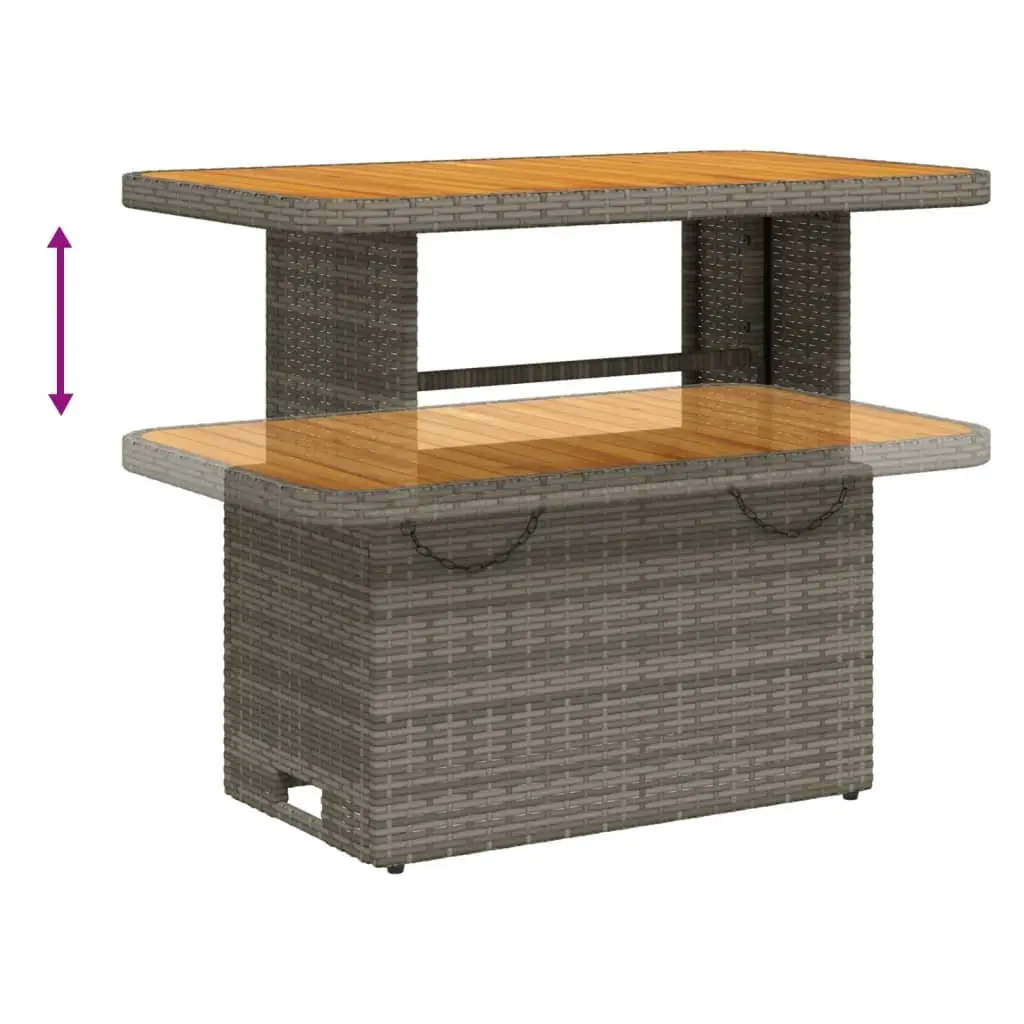 Garden Dining Set Outdoor Furniture 4 Piece Grey Poly Rattan with Cushions