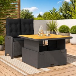 Specifications of the Garden Dining Set 2 Piece Black