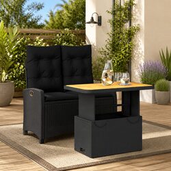 Specifications of the Garden Dining Set 2-Piece Black