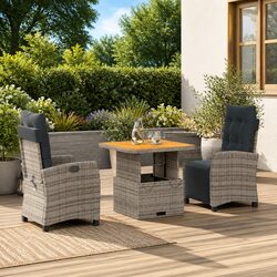 3 Piece Grey Garden Dining Set – Specifications and Details