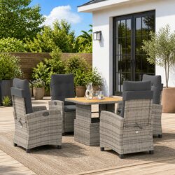 Specifications for 5 Piece Outdoor Dining Set in Grey