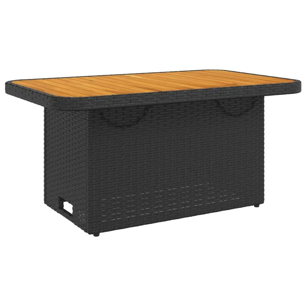 Garden Dining Set Outdoor Furniture 2 Piece Black Poly Rattan with Cushions
