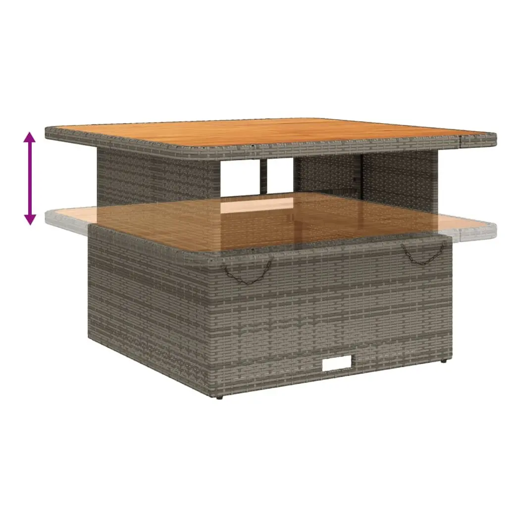 Grey Poly Rattan Dining Set 4 Piece