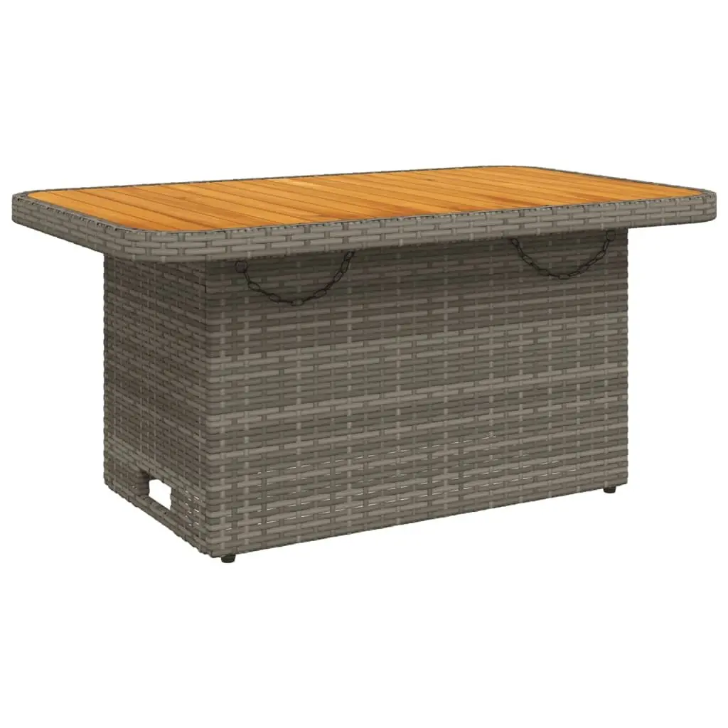 Garden Dining Set Outdoor Use 2 Piece Grey Poly Rattan with Cushions