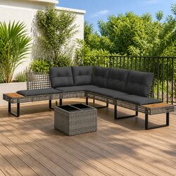 Specifications for 2 Piece Grey Garden Sofa Set