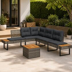 Specifications for Grey 2-Piece Garden Sofa Set