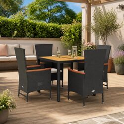5 Piece Outdoor Dining Set with Adjustable Backrests