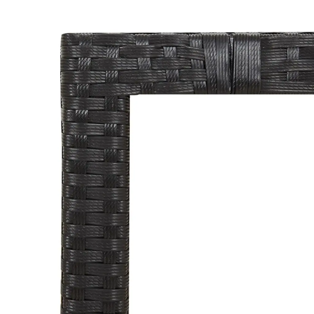 Black Poly Rattan 5 Piece Dining Set