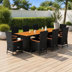 9-Piece Outdoor Dining Set: Dimensions and Specs Included