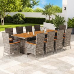 Specifications of 11-Piece Grey Rattan Garden Dining Set