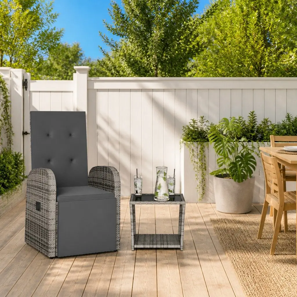2-Piece Grey Garden Dining Set