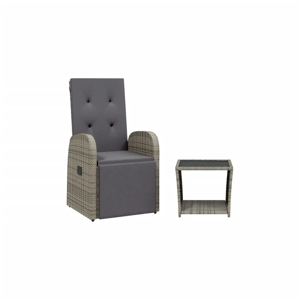 2-Piece Grey Garden Dining Set