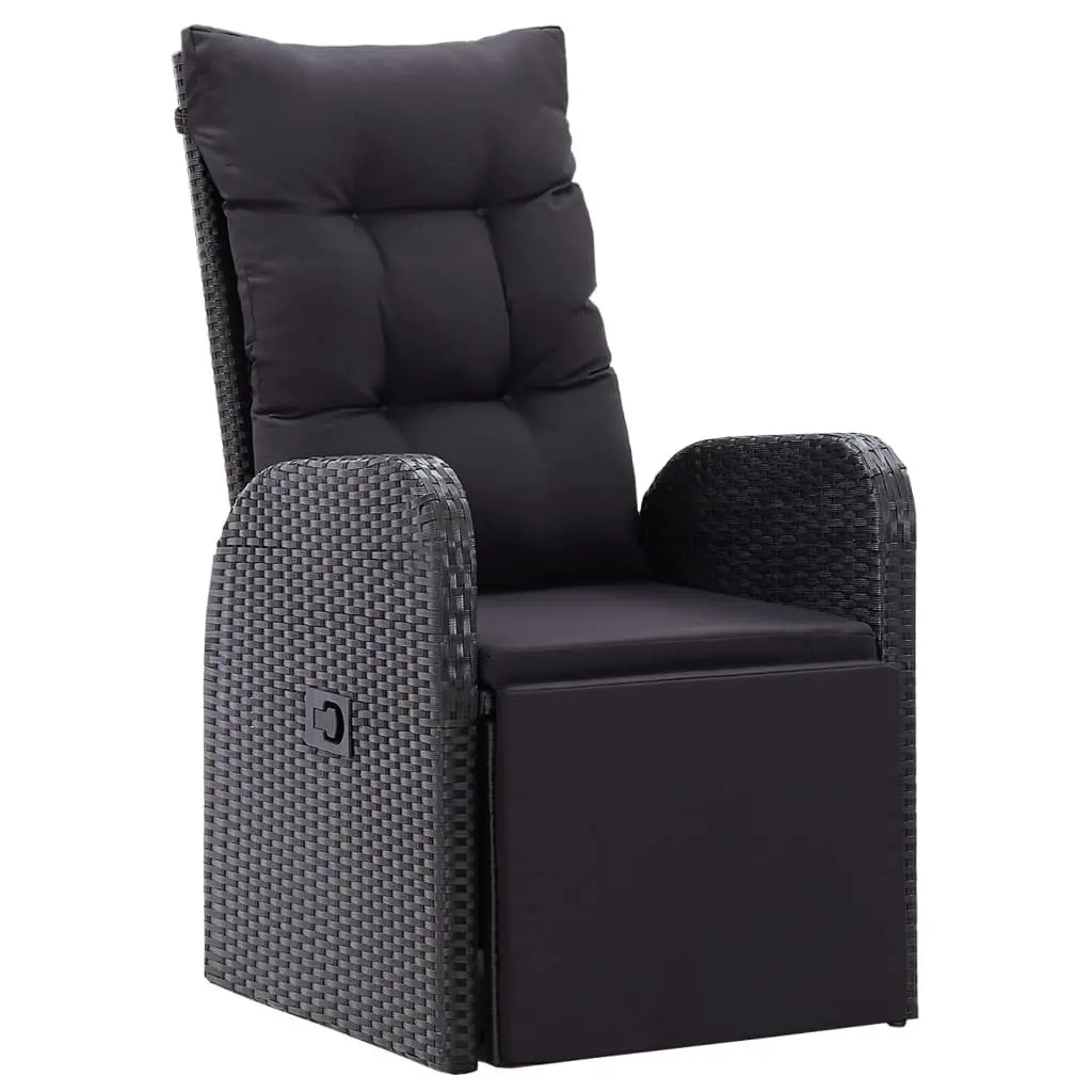 7 Piece Black Rattan Garden Set