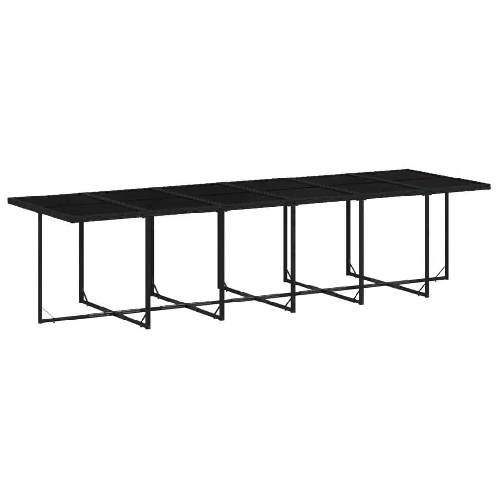 13 Piece Outdoor Dining Set Garden Patio Furniture Black Foldable