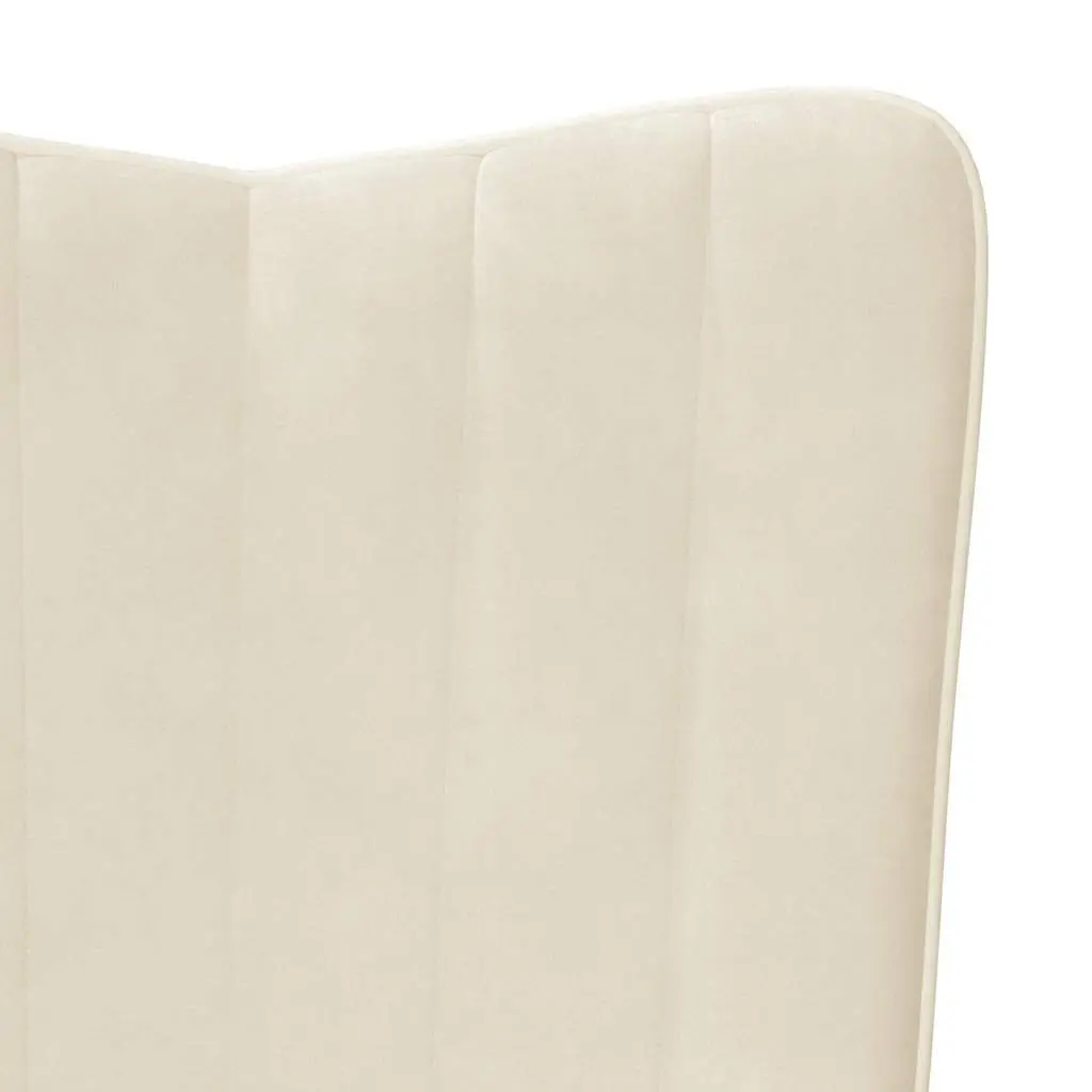 Rocking Chair Living Room White Velvet Padded