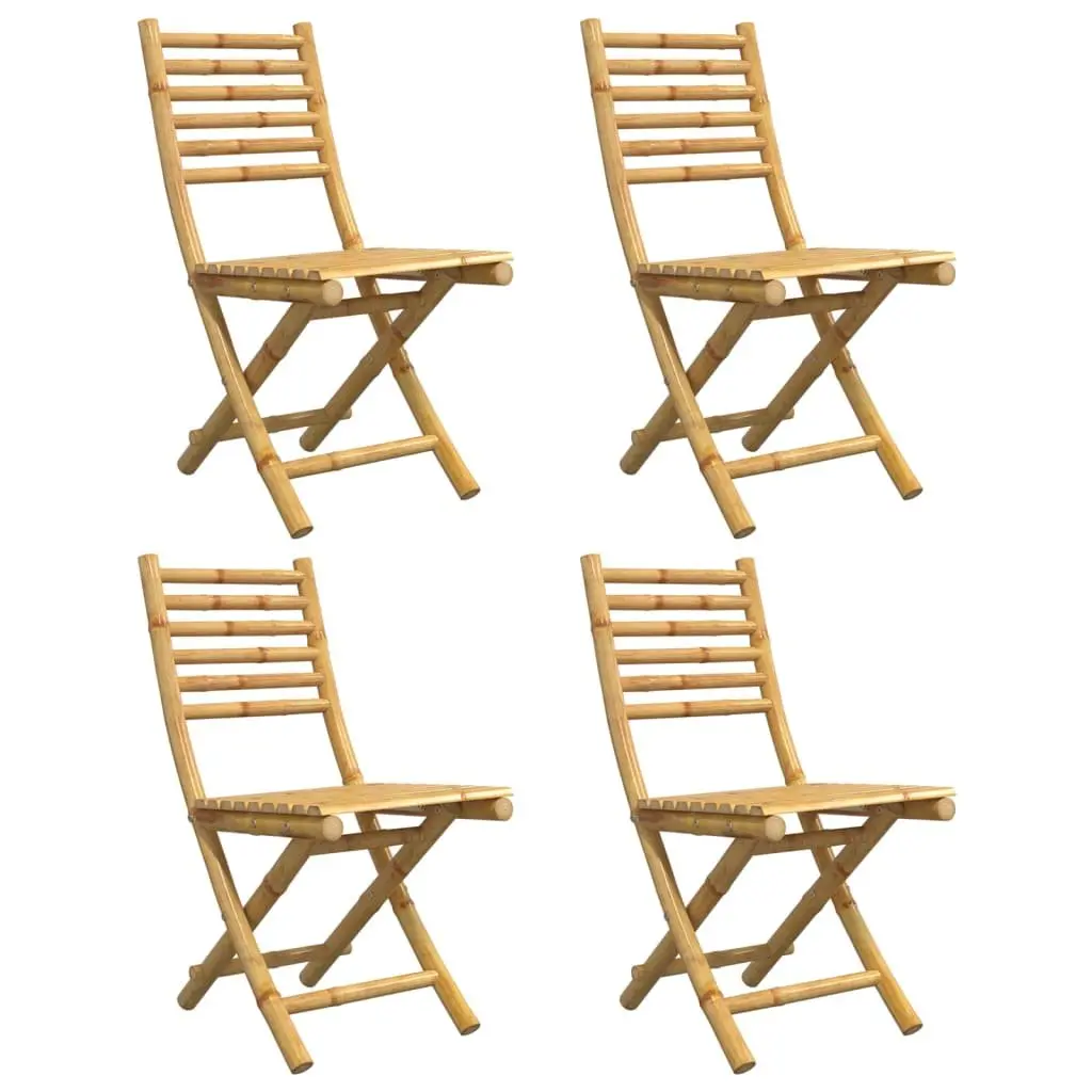 Folding Garden Chairs Outdoor Seating Set of 4 Brown 43x54x88 cm