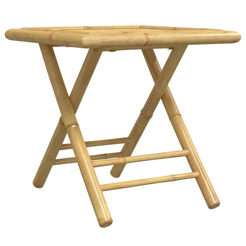 3 Piece Bistro Set Outdoor Garden Furniture Foldable Brown Bamboo Table Chairs