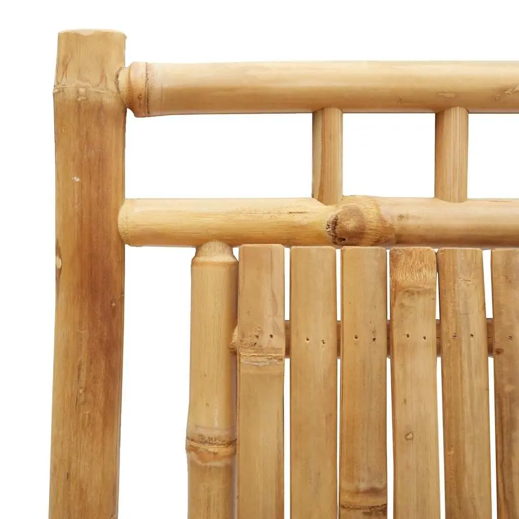 3 Piece Bistro Set Bamboo Brown Outdoor Furniture Garden Patio Chairs Table