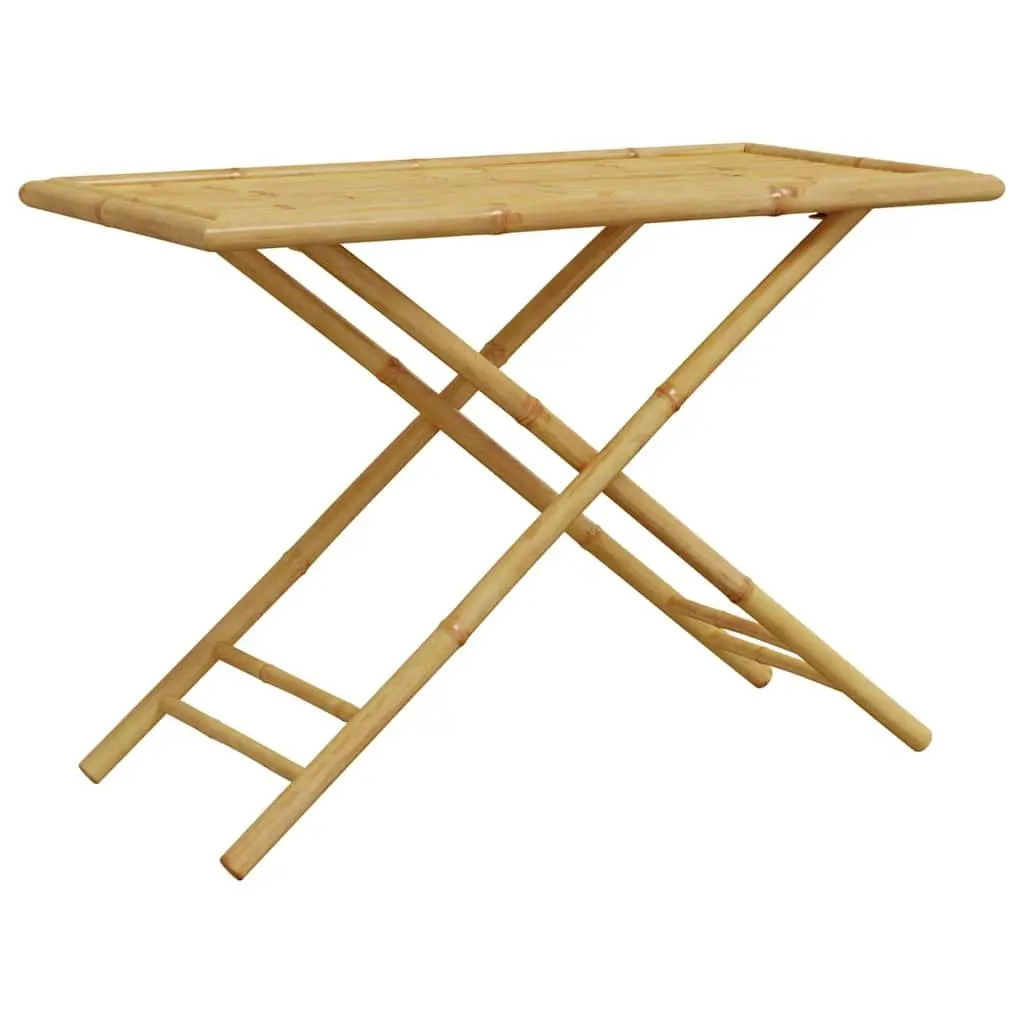 5 Piece Garden Dining Set Outdoor Furniture Bamboo Brown