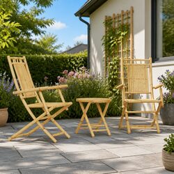 3 Piece Outdoor Bistro Set: Dimensions & Materials Inside