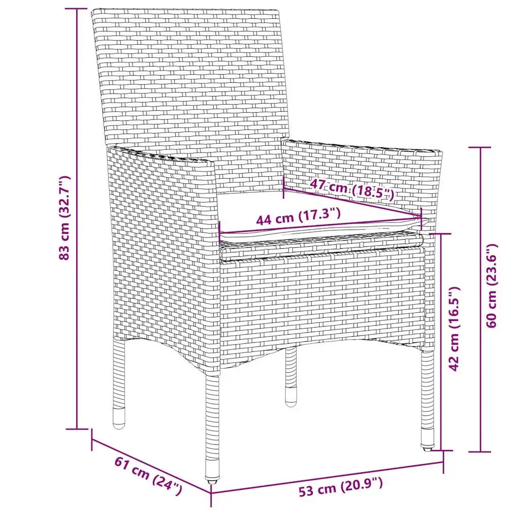 5 Piece Garden Dining Set