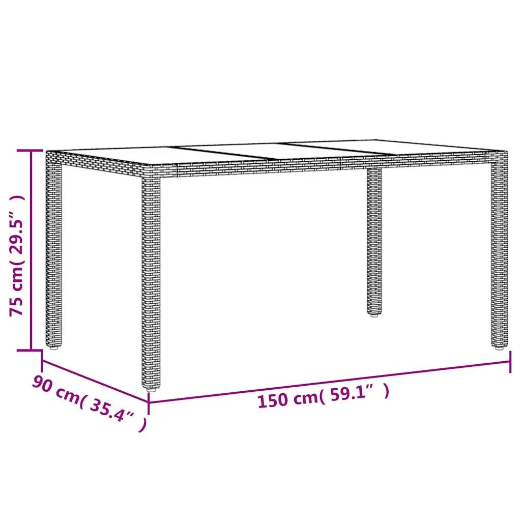 5 Piece Garden Dining Set