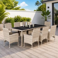 9 Piece Outdoor Dining Set Specifications and Details
