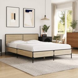Queen Bed Frame Dimensions: 135x190 cm, Slatted Base