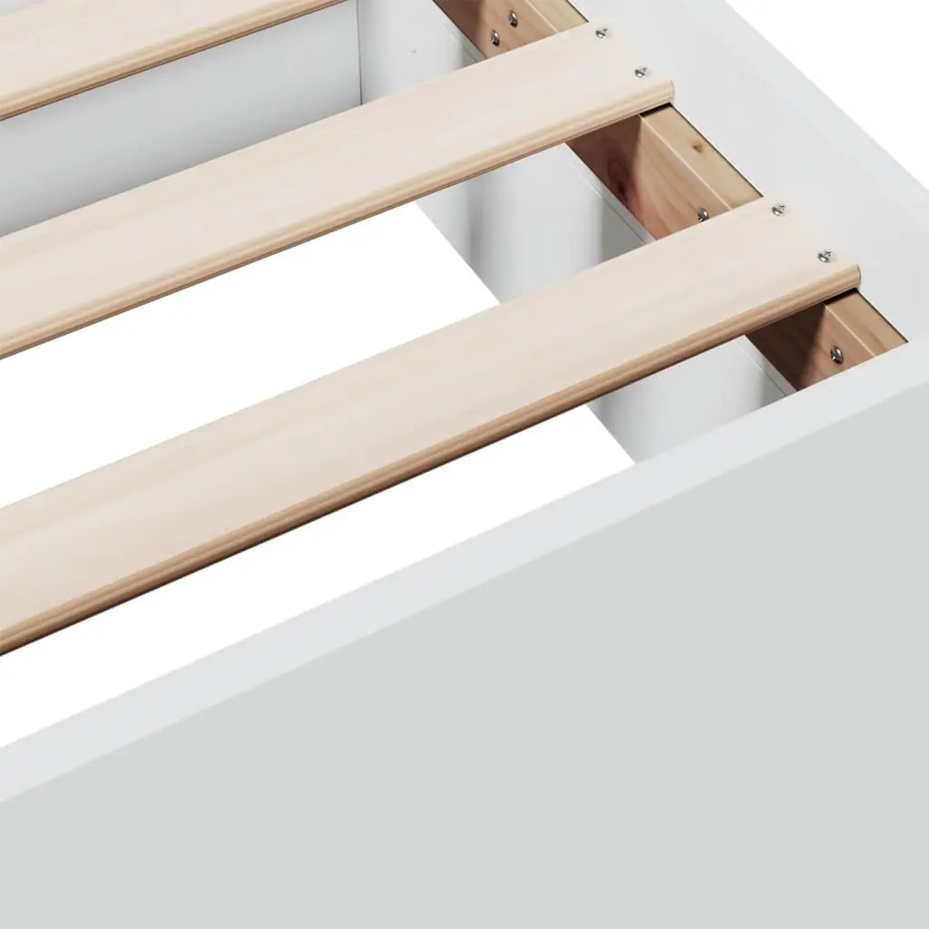Bed Frame with Storage Drawers White 90x190 cm Bedroom Furniture