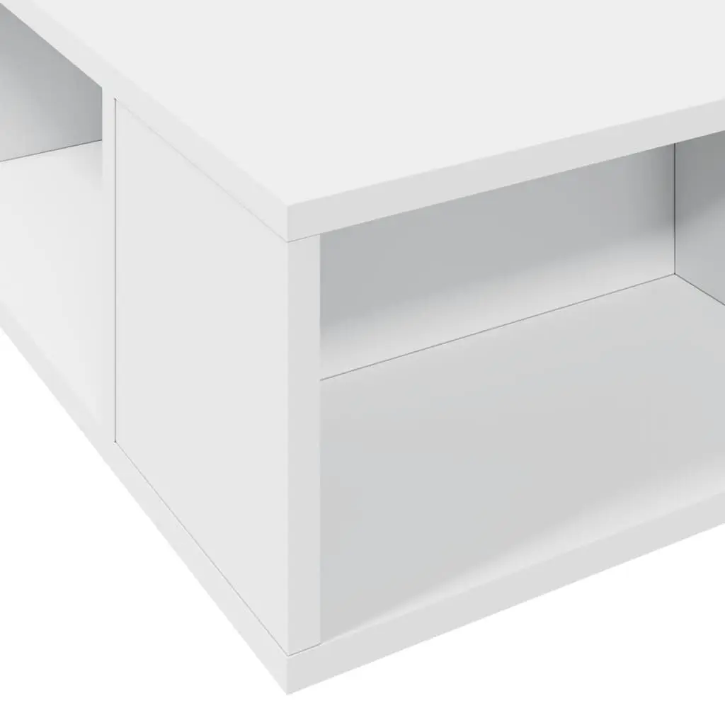 Bed Frame Queen Size 150x200 cm White Slatted Base Storage Compartments