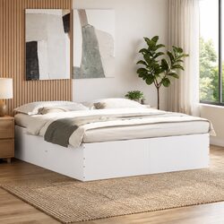 Specifications for White Bed Frame 180x200 cm Engineered Wood