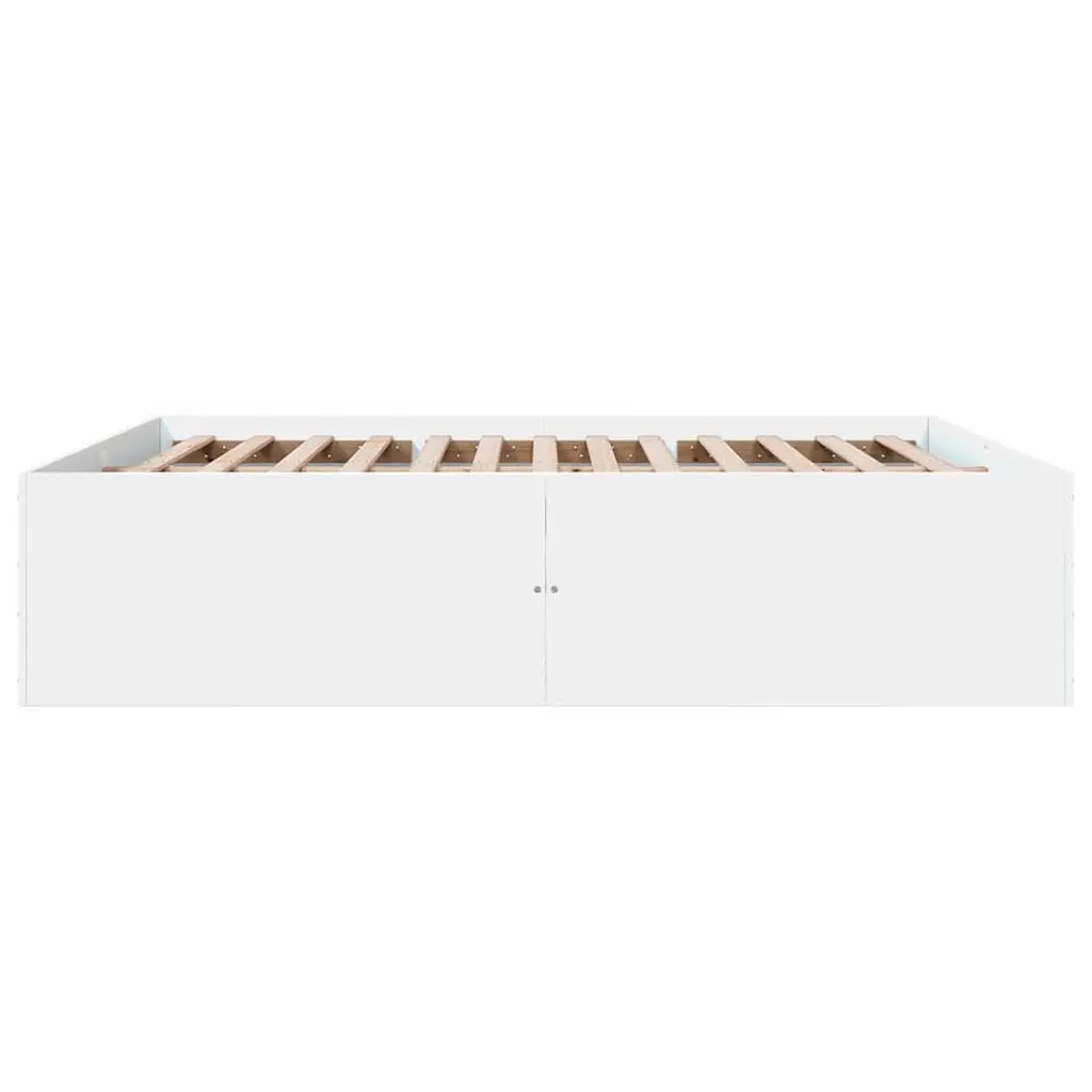 White Bed Frame 180x200 cm Engineered Wood
