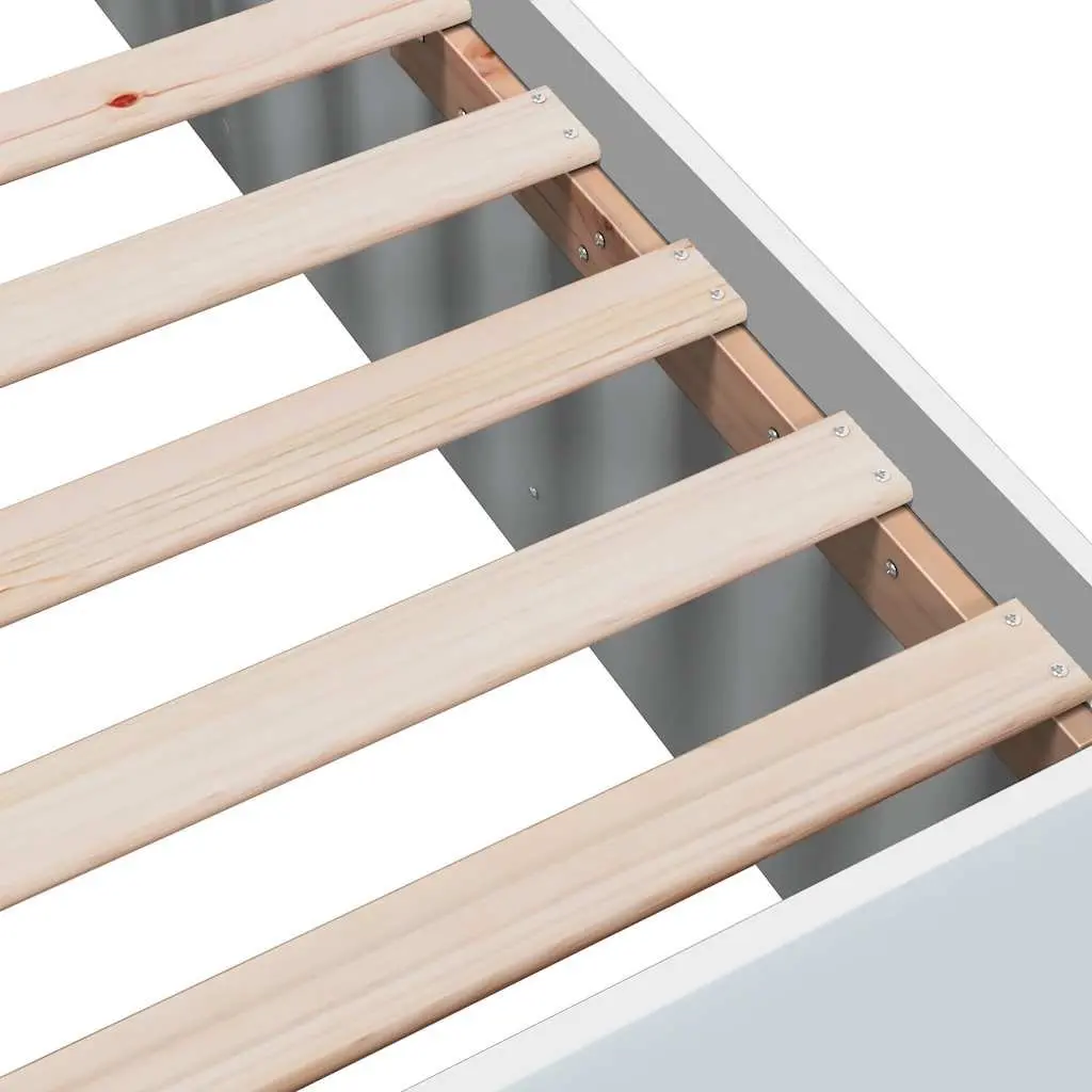 White Bed Frame 180x200 cm Engineered Wood