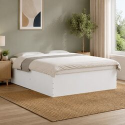 Specifications of White Bed Frame 150x200 cm, Engineered Wood
