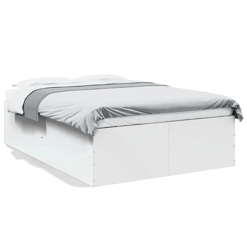 Engineered Wood Bed Frame 135x190 cm in White