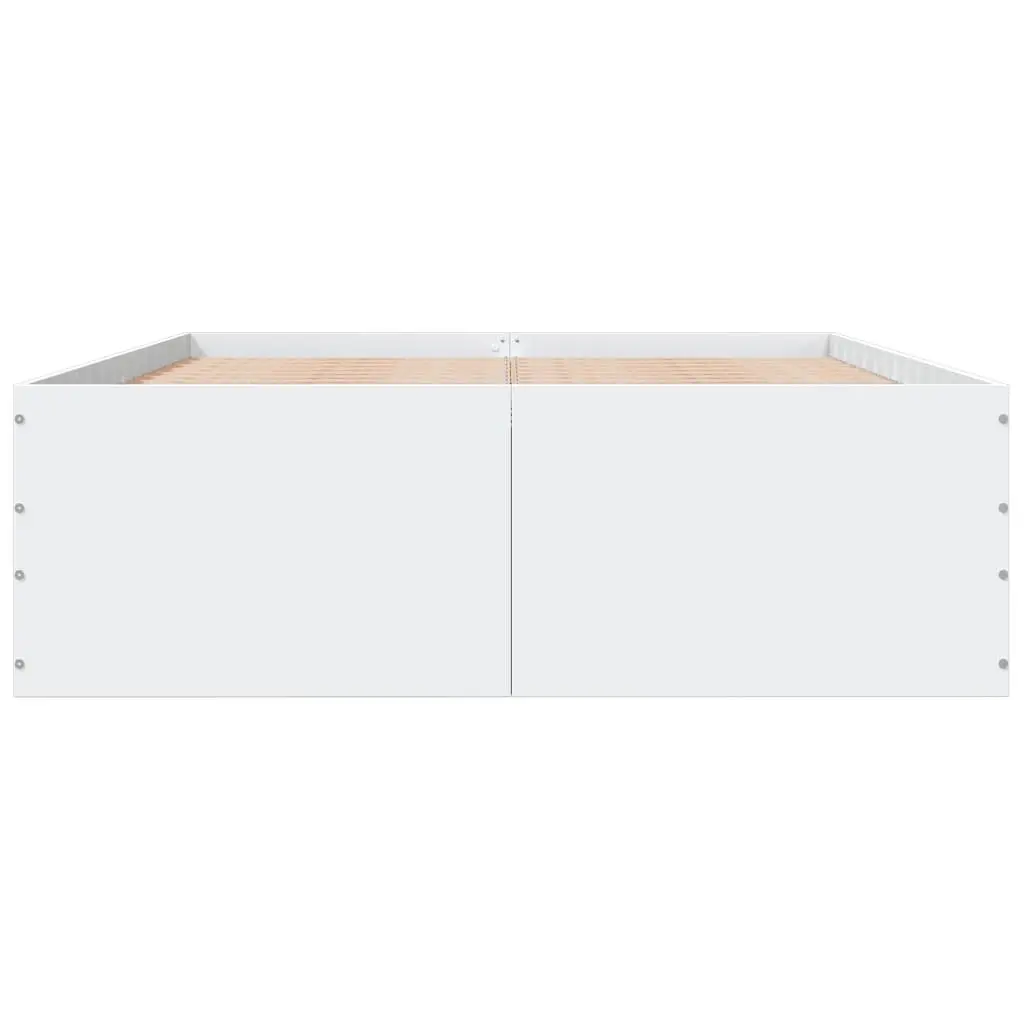Engineered Wood Bed Frame 135x190 cm in White