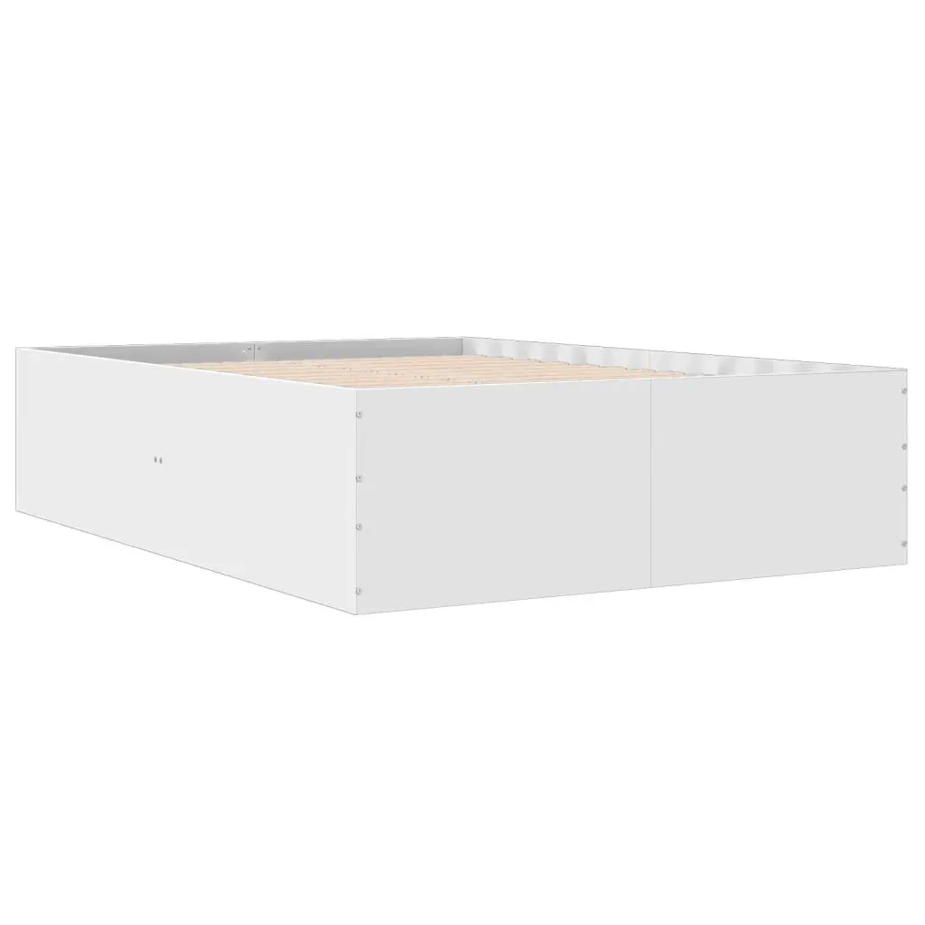 Engineered Wood Bed Frame 135x190 cm in White