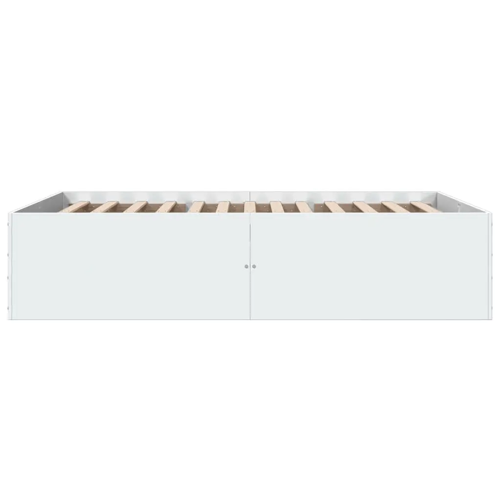 Engineered Wood Bed Frame 135x190 cm in White