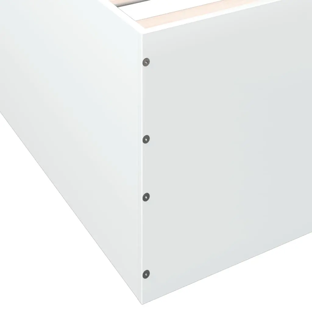 Engineered Wood Bed Frame 135x190 cm in White