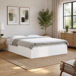 Specifications of White Modern Bed Frame 150x200 cm