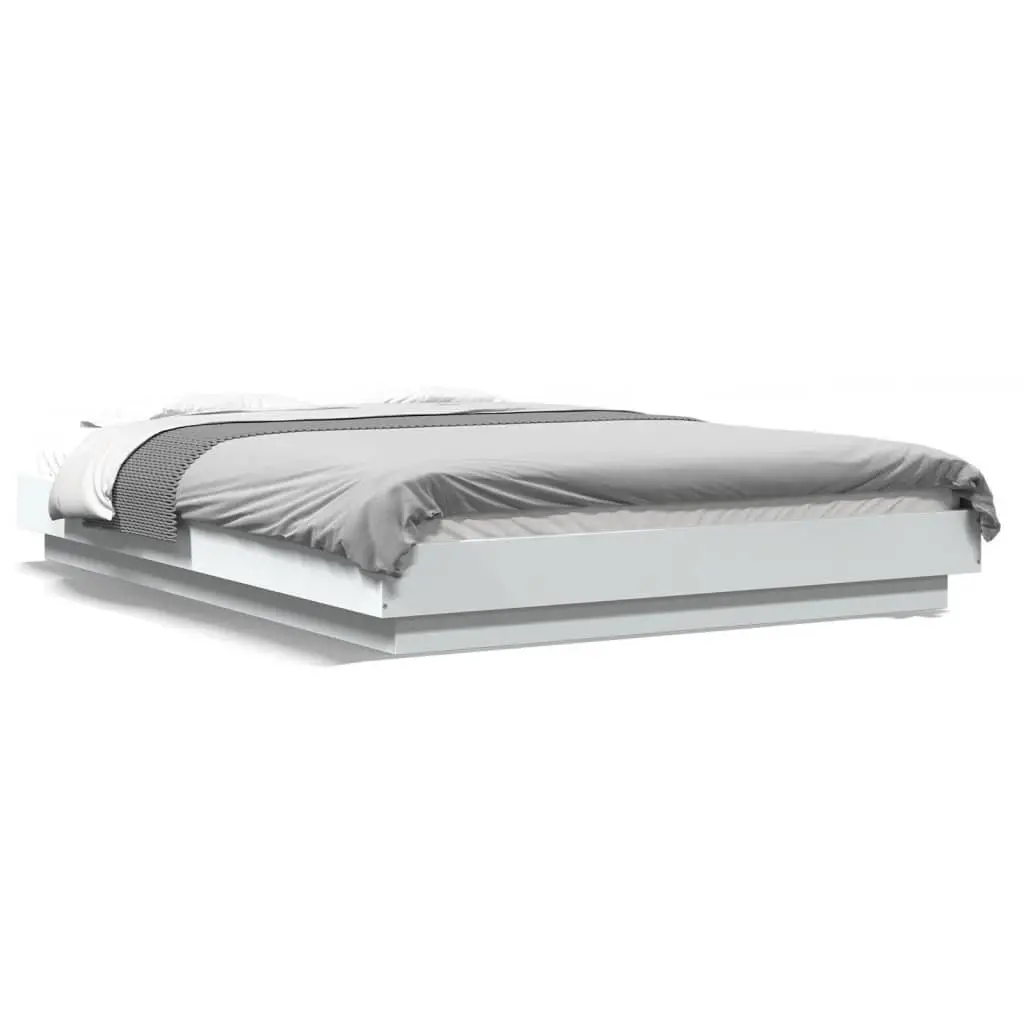 Bed Frame Bedroom 135x190 cm with RGB LED Lights