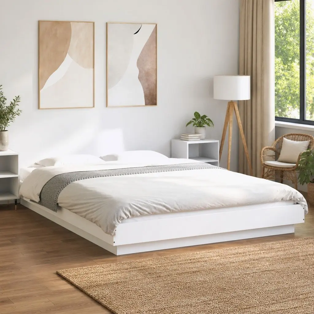 White Bed Frame 150x200 cm