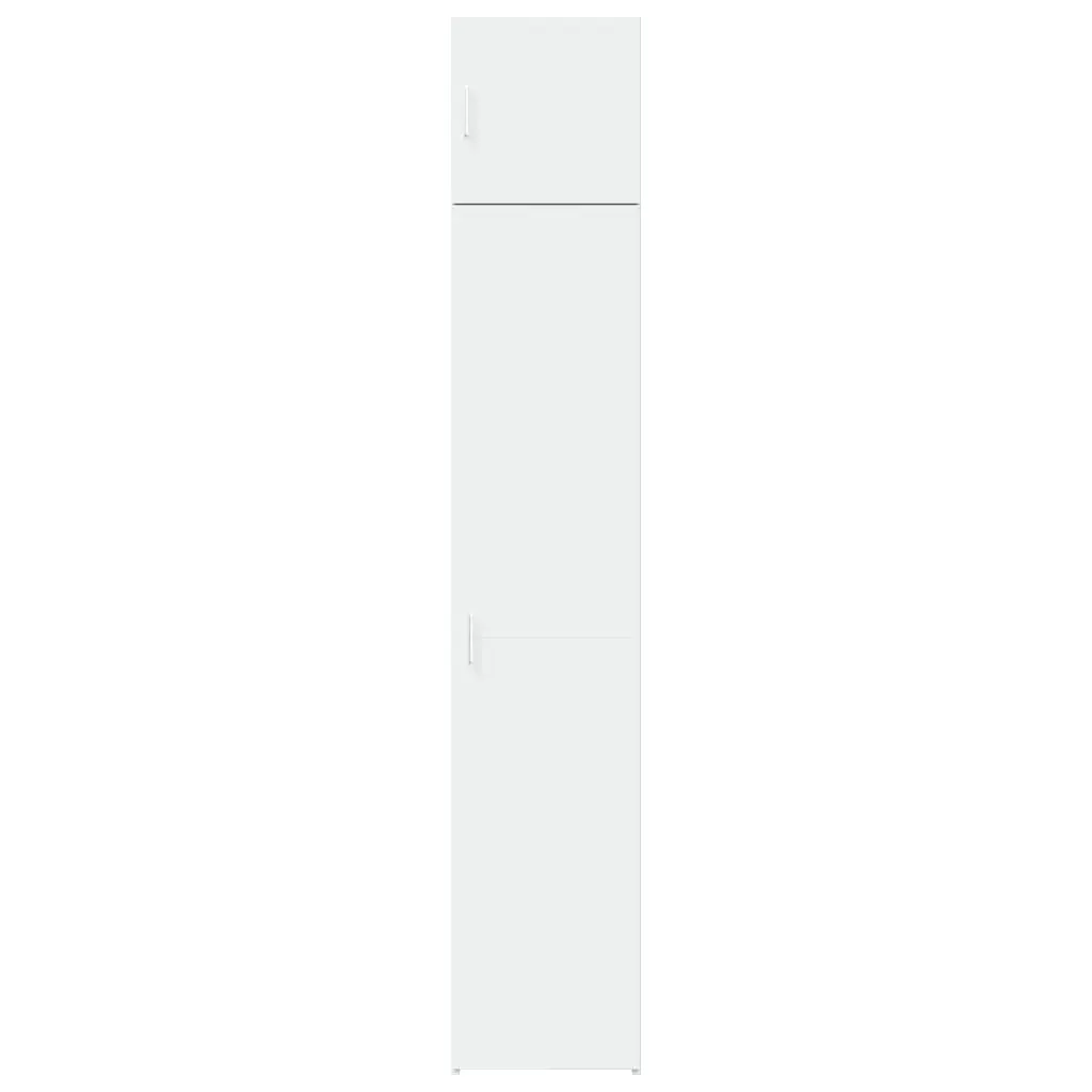 Slim Storage Cabinet White Engineered Wood Tall Bathroom Bedroom 40x42.5x225cm