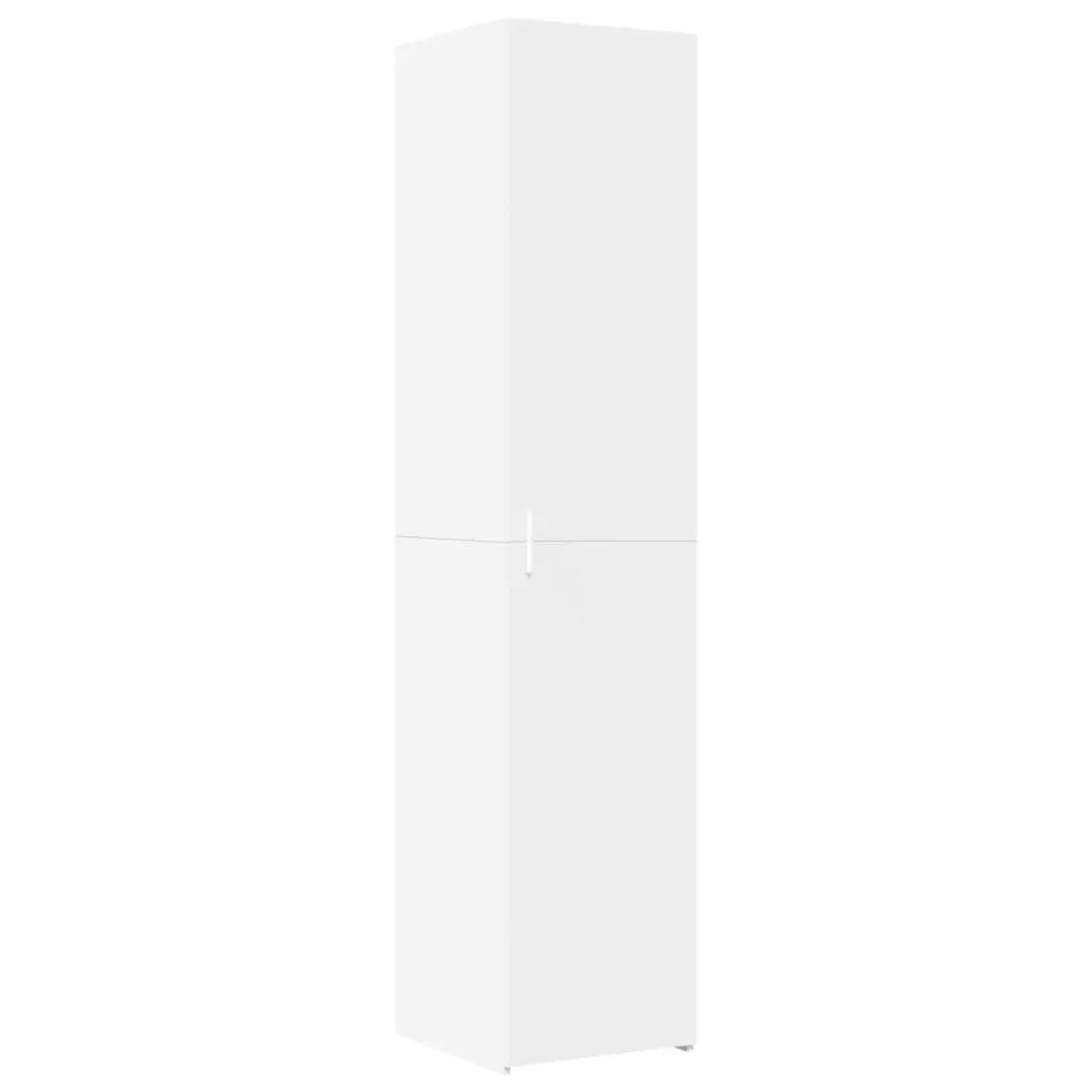 Slim Storage Cabinet White Engineered Wood Tall Bathroom Bedroom 40x42.5x225cm
