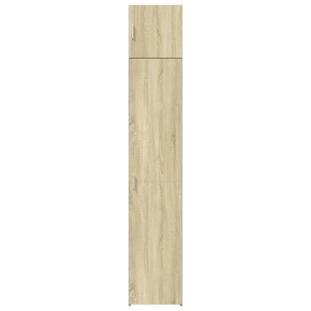 Tall Slim Storage Cabinet in Sonoma Oak