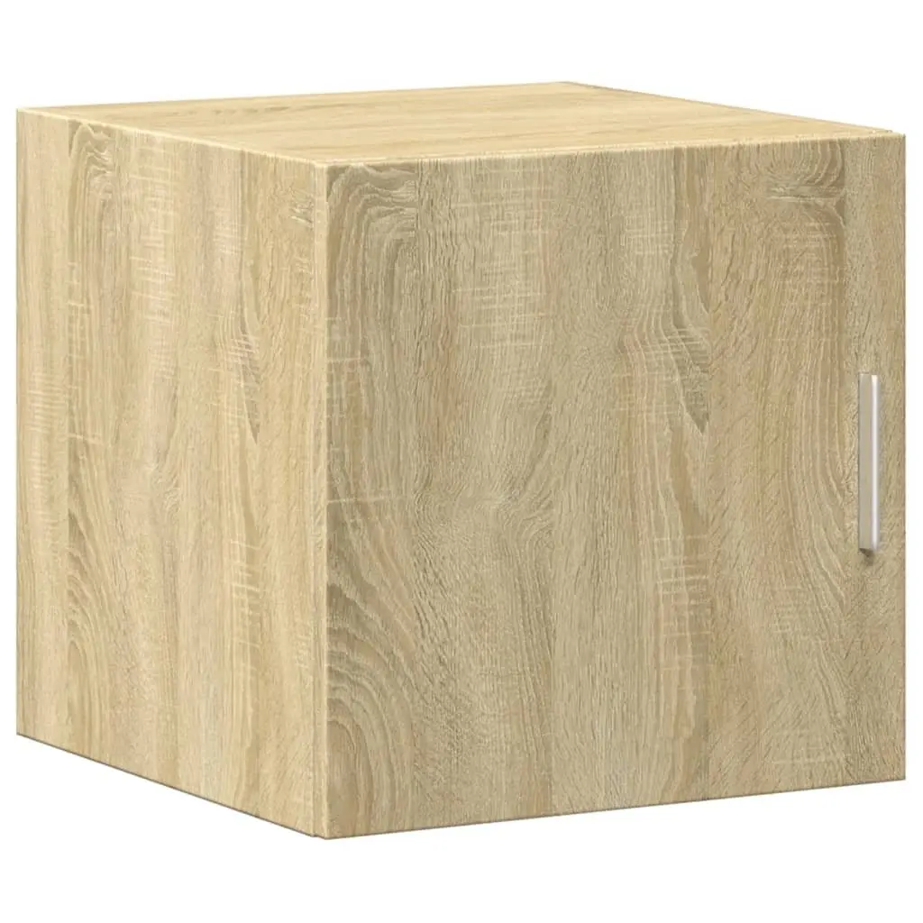 Tall Slim Storage Cabinet in Sonoma Oak