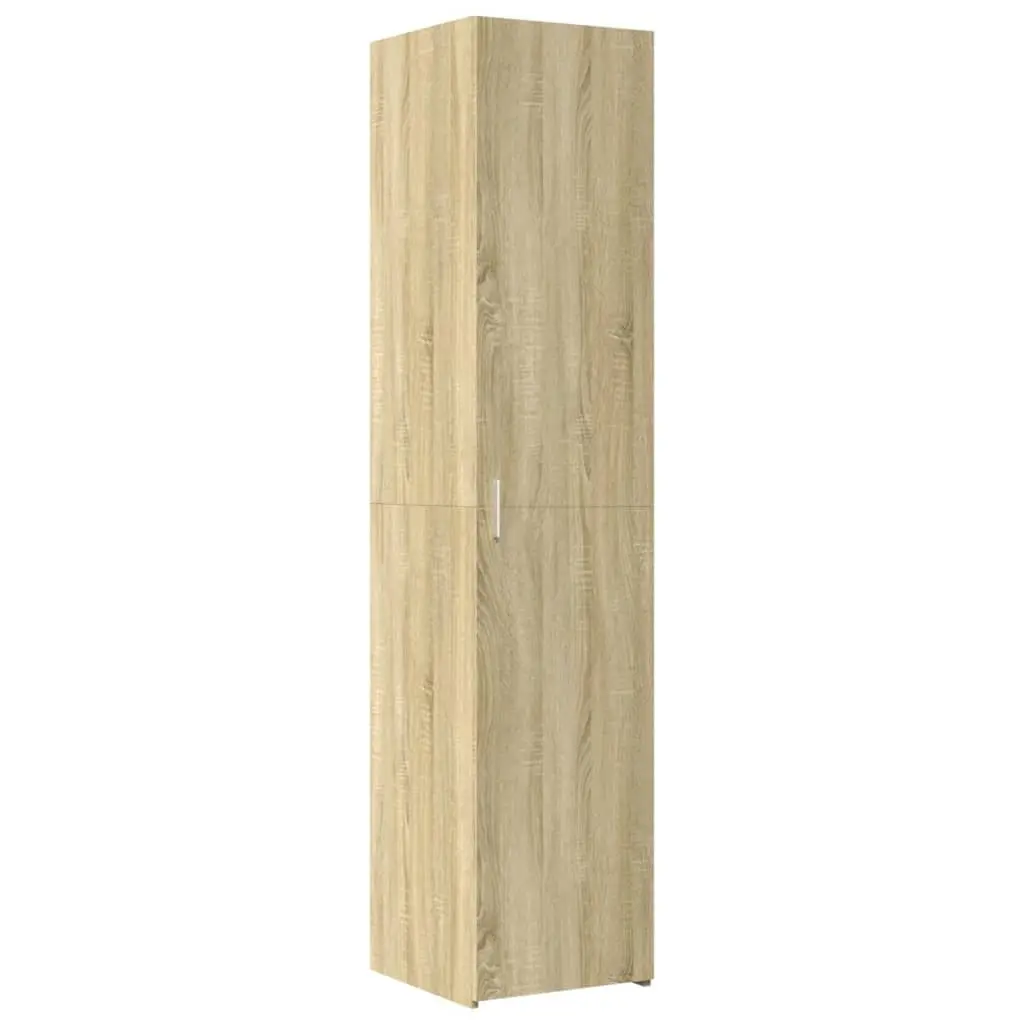 Tall Slim Storage Cabinet in Sonoma Oak