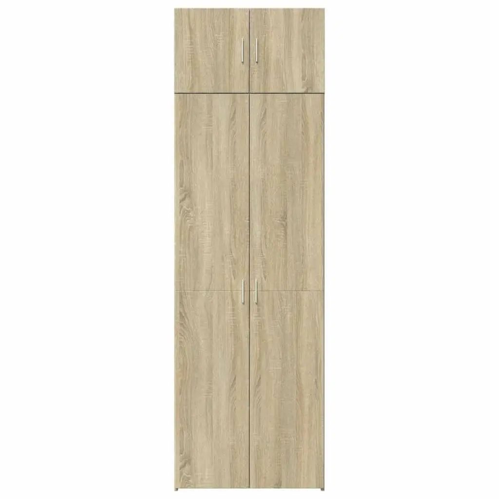 Storage Cabinet Tall Engineered Wood Brown Sonoma Oak 70 x 42.5 x 225 cm