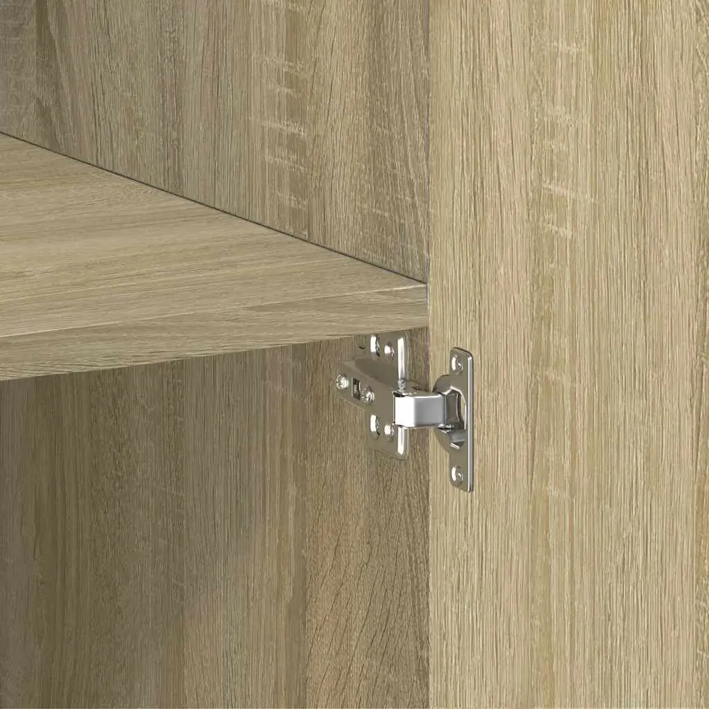Storage Cabinet Tall Engineered Wood Brown Sonoma Oak 70 x 42.5 x 225 cm