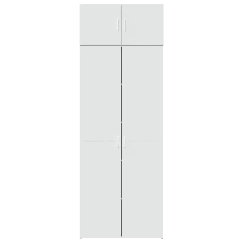 Storage Cabinet White Tall Engineered Wood Furniture Bathroom Living Room 80 x 42.5 x 225 cm